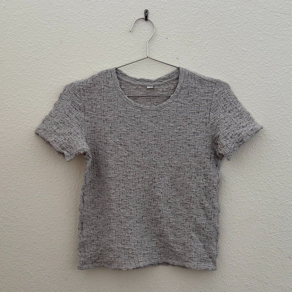 UNIQLO Size XS Gray Textured Shirt